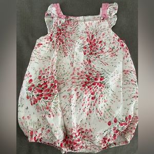 Janie and Jack floral one piece 18-24 months EUC